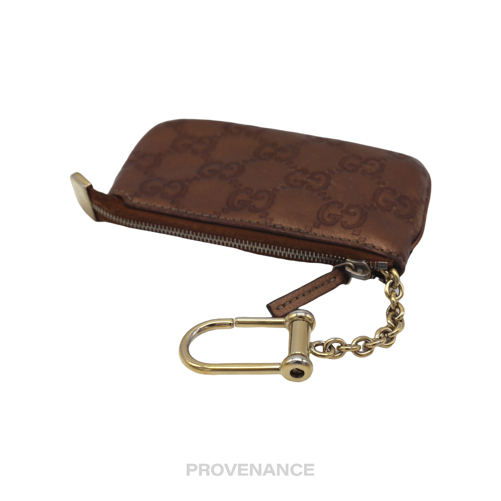 Gucci Key Pouch Cles - Bronze GG Guccissima Leather - 3