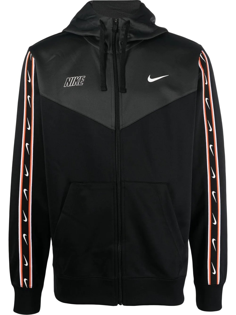 swoosh-trim zipped hoodie - 1