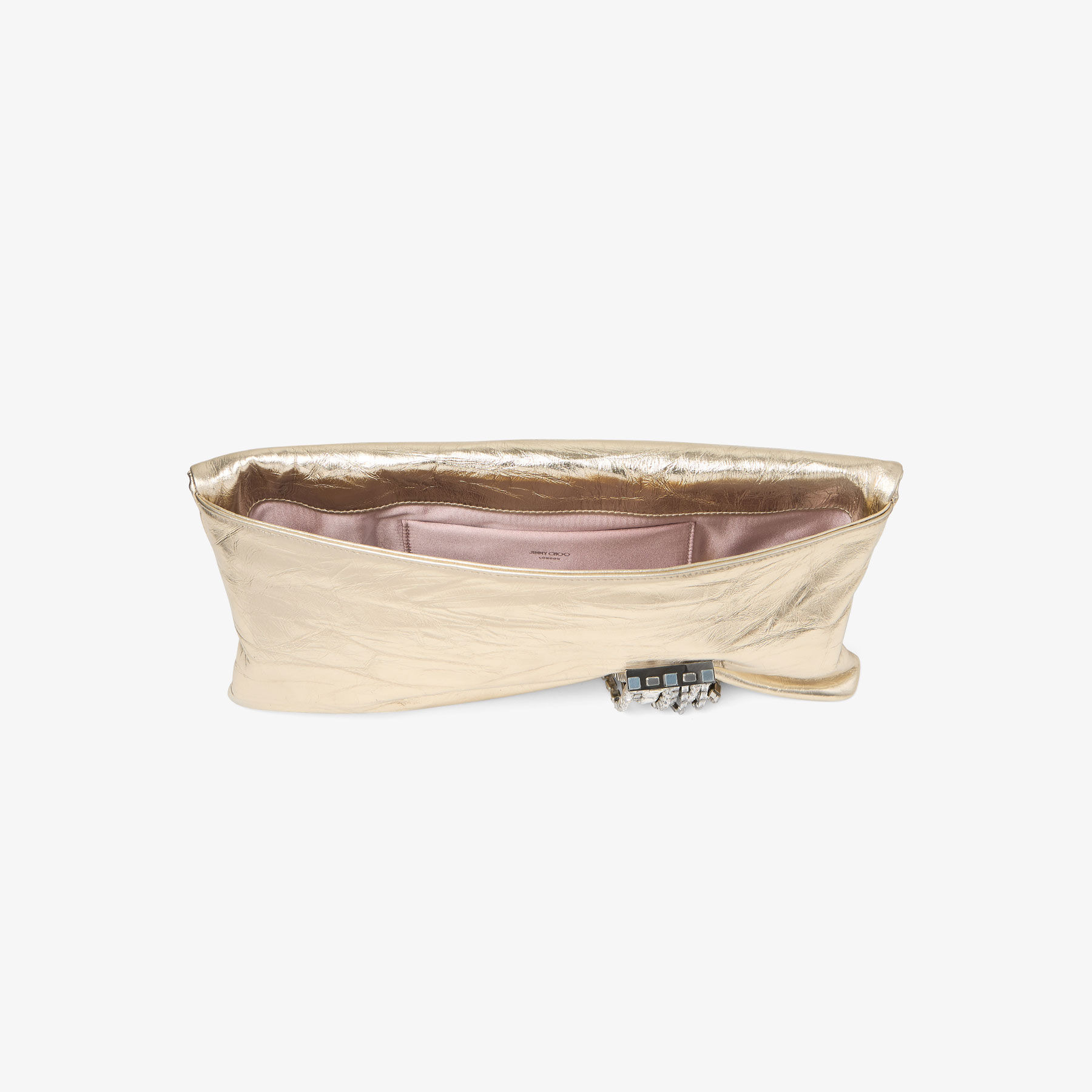 Zandra
Platinum Vintage Metallic Leather Clutch Bag - 5