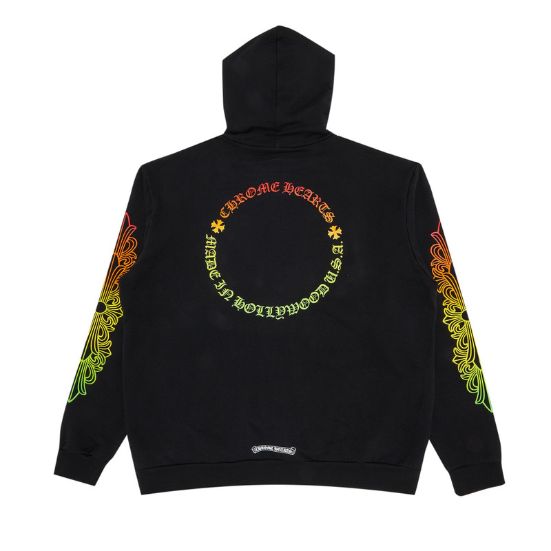 Chrome Hearts Chrome Hearts Gradient Floral Hoodie 'Black/Multicolor' outlook