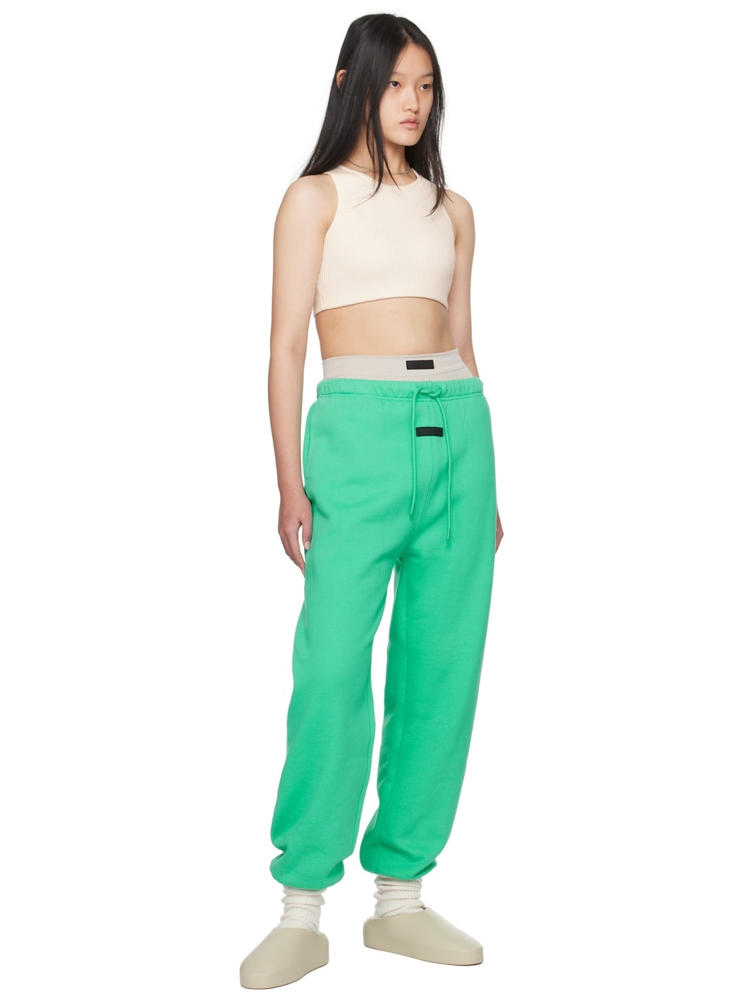 Green Drawstring Sweatpants - 4