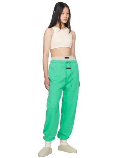 ESSENTIALS Green Drawstring Sweatpants outlook