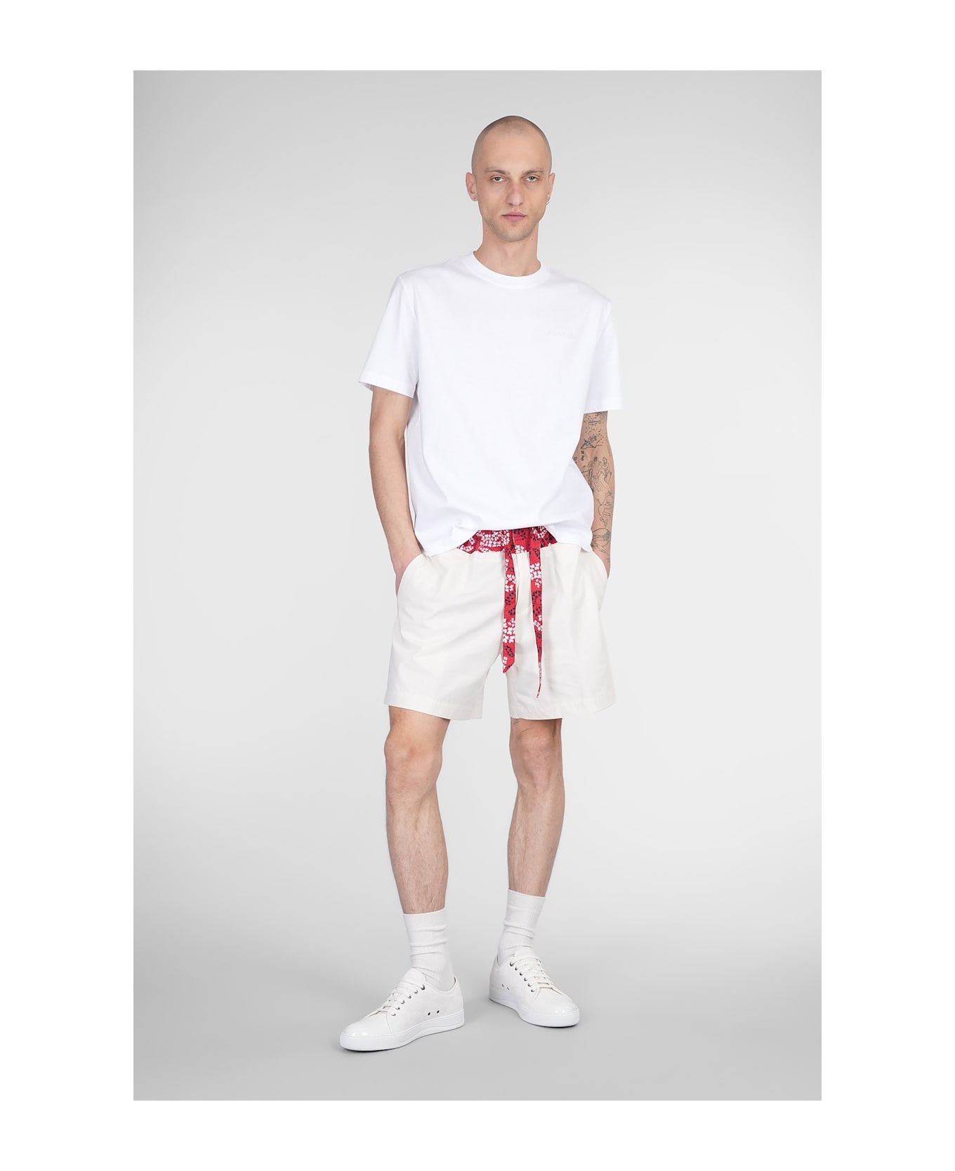 Shorts In Beige Cotton - 2