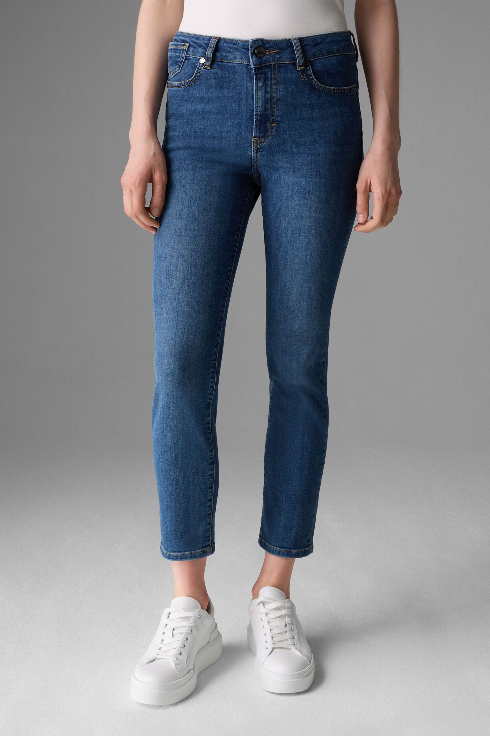 Slim fit Julie 7/8 jeans in Washed denim blue - 2