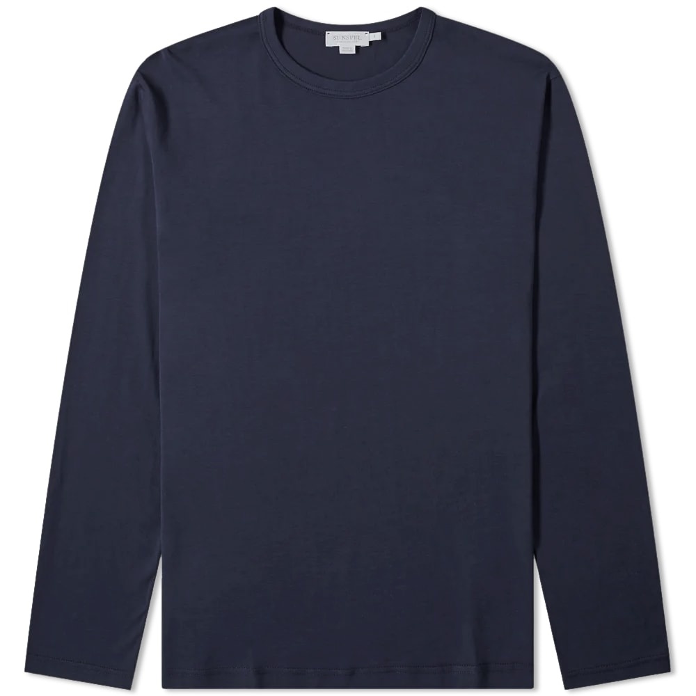 Sunspel Long Sleeve Crew Neck Tee - 1