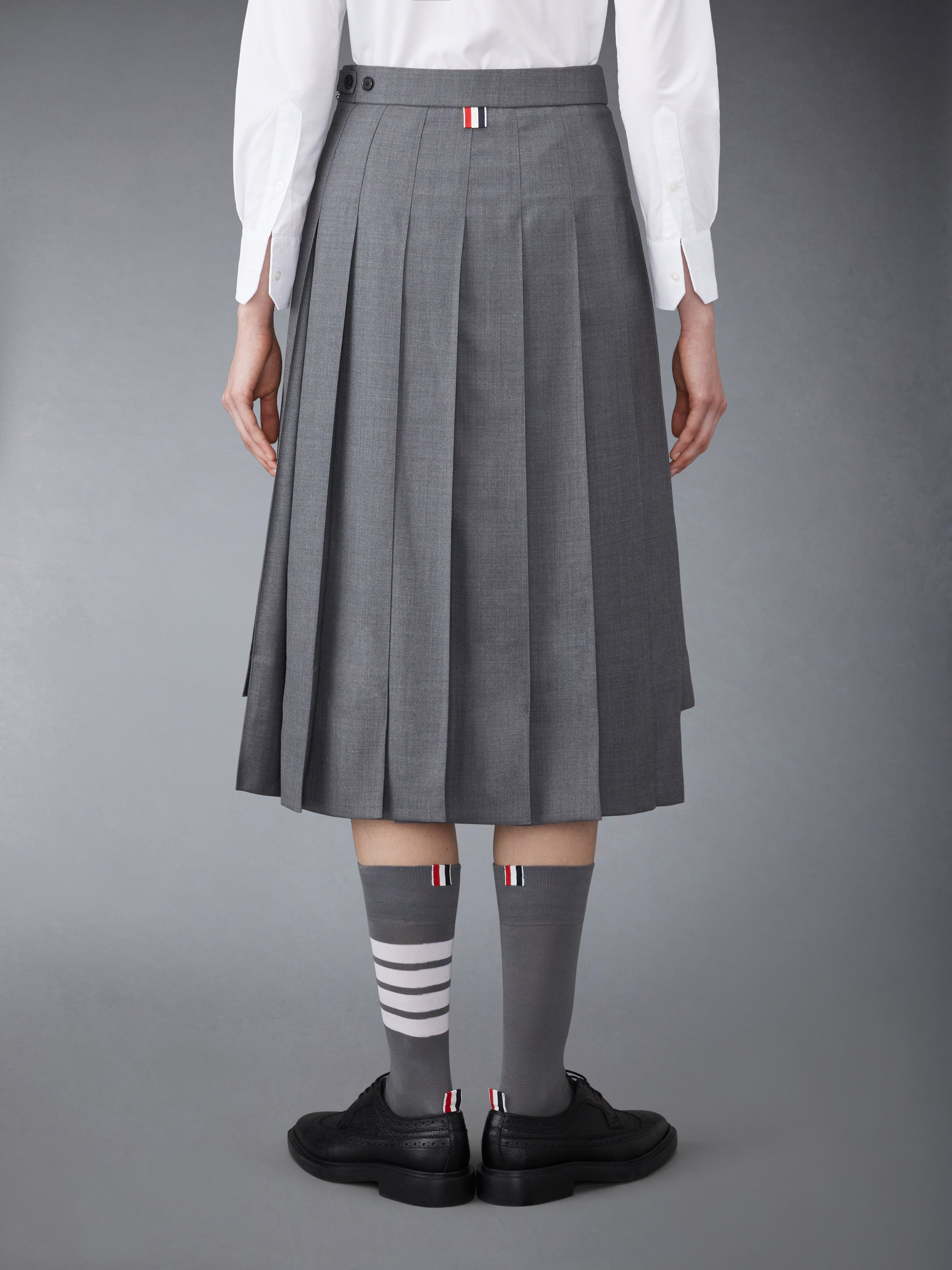 TWILL MIDI PLEATED SKIRT - 3