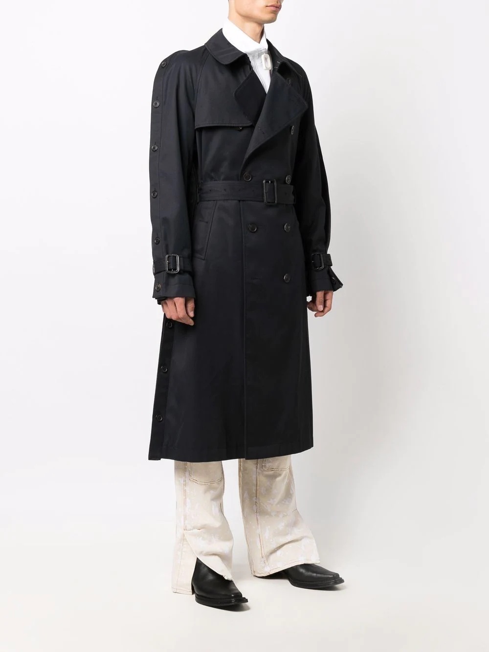 belted trench coat - 4