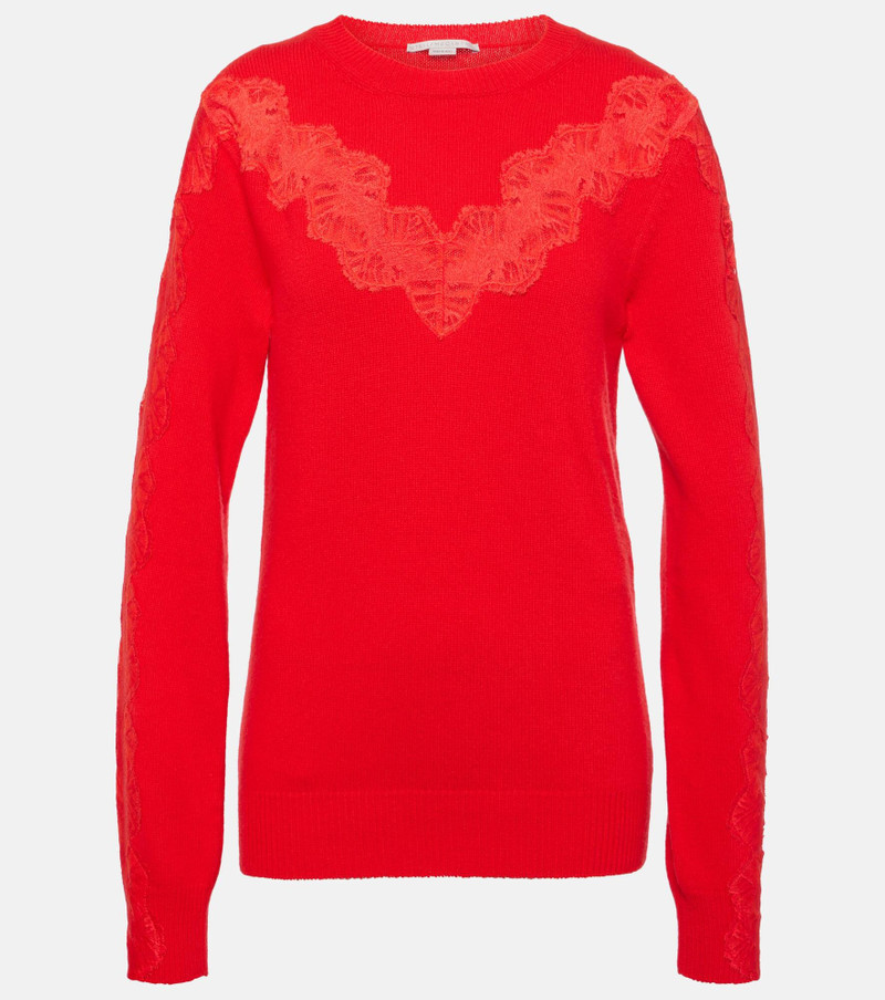 lace-detailed sweater - 1