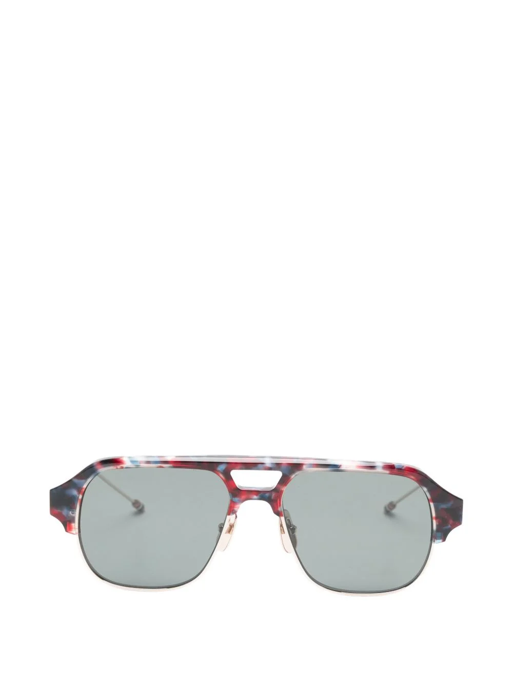 patterned pilot-frame sunglasses - 1