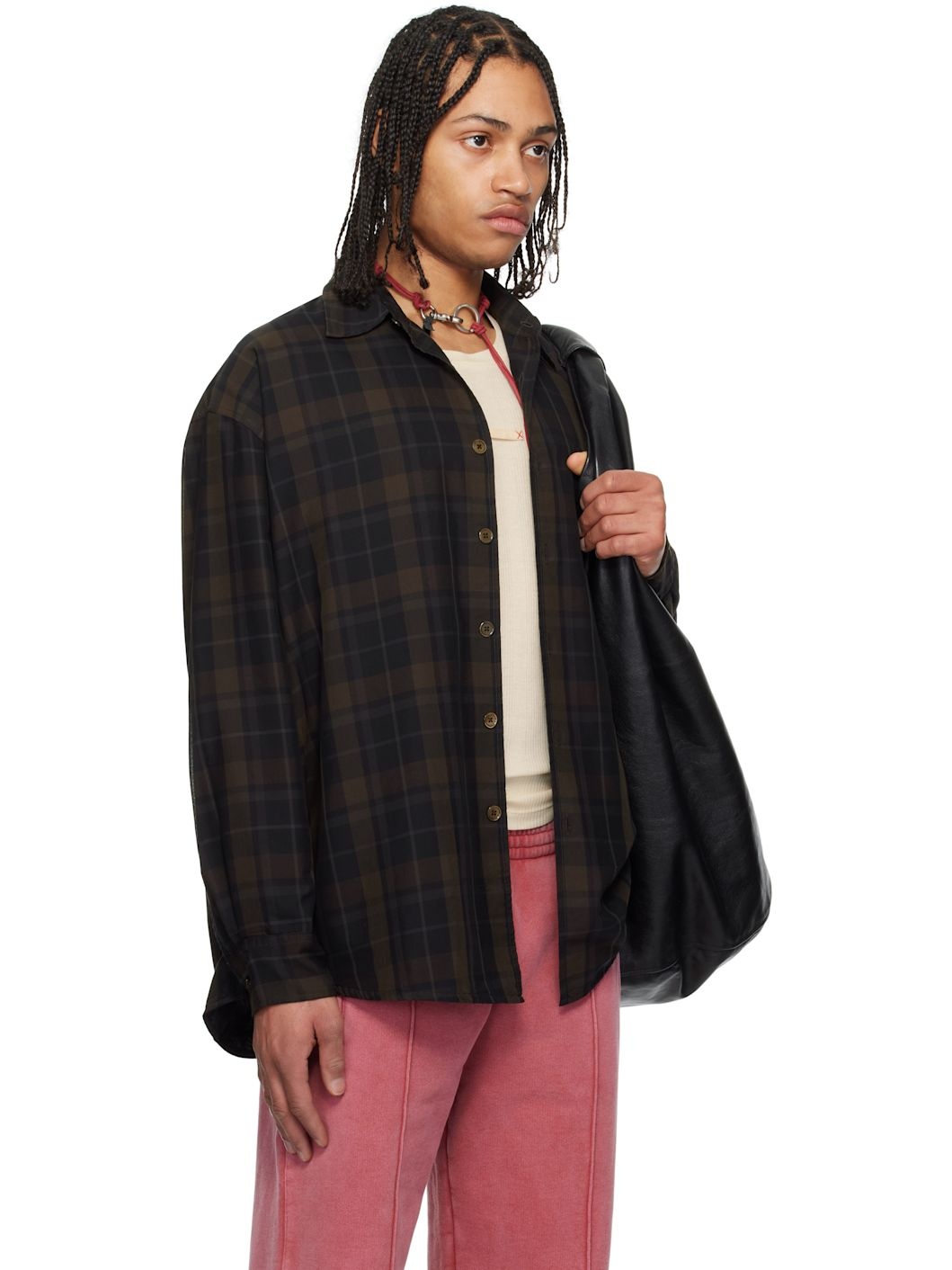 Black & Brown Borrowed Shirt - 2