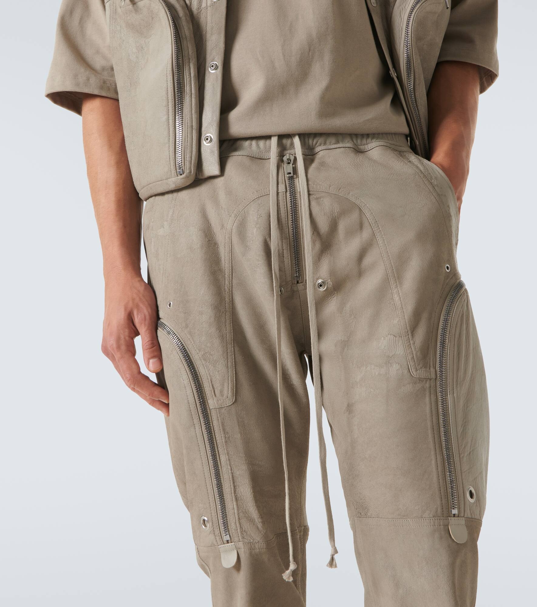 Leather cargo pants - 5