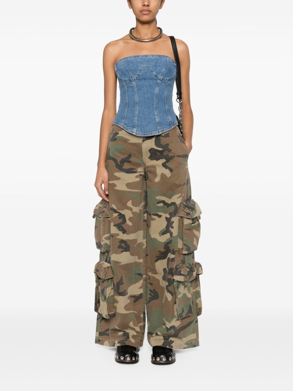 wide-leg cargo pants - 2