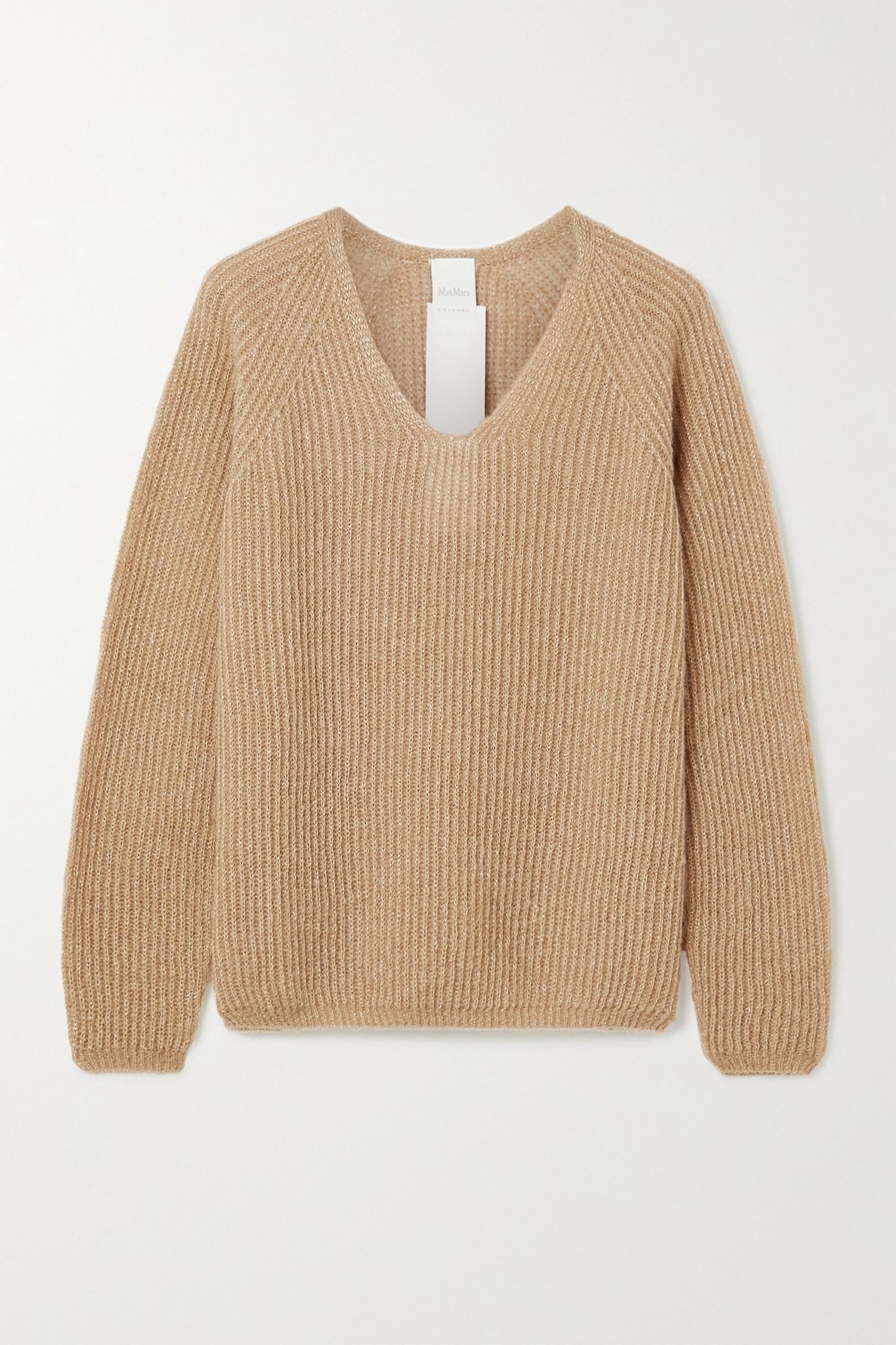 Leisure Posato metallic ribbed open-knit sweater - 1