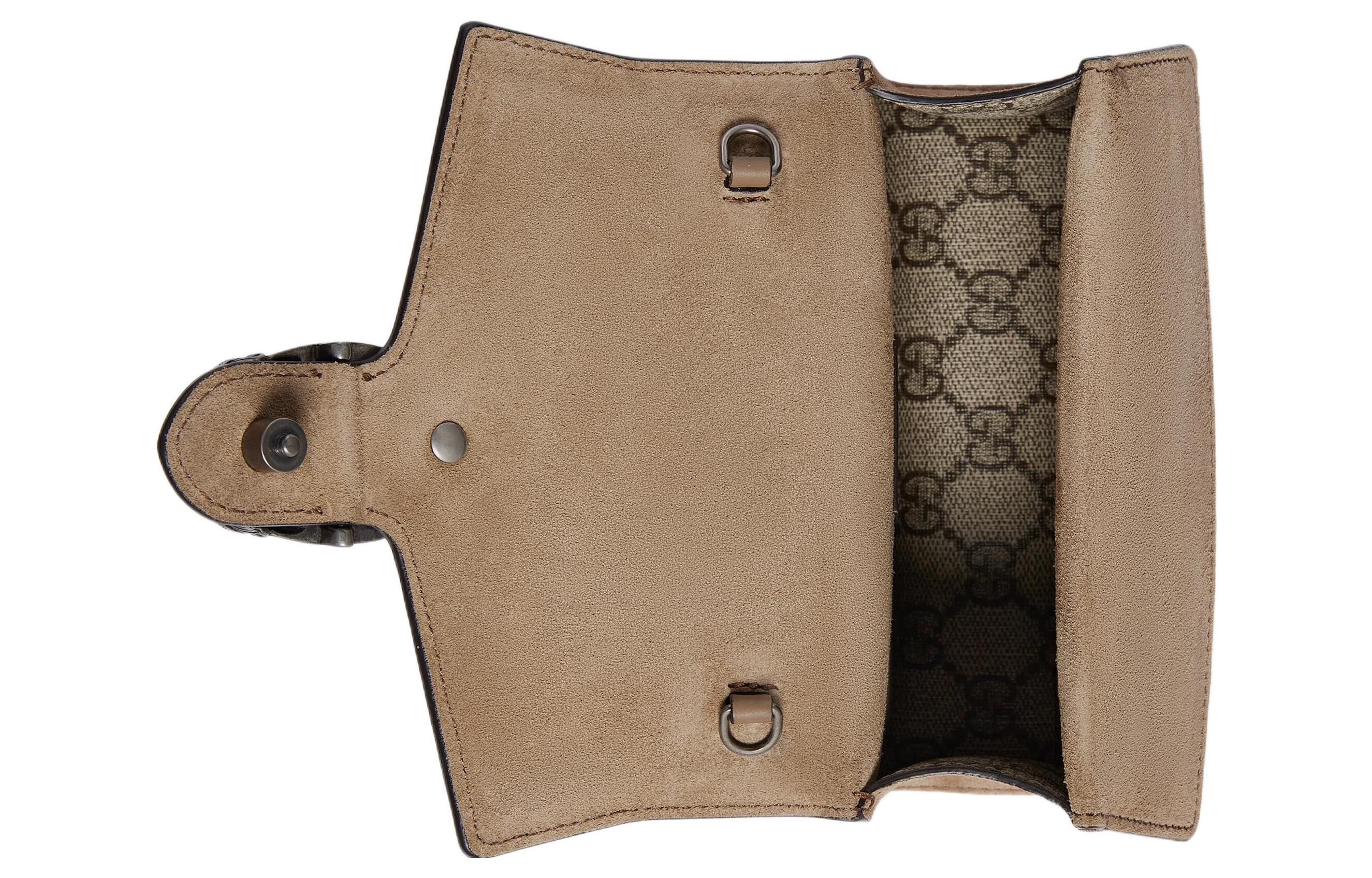 (WMNS) Gucci Dionysus Mini Top Handle Bag 'Beige Ebony' 752029-KHNRN-8642 - 8