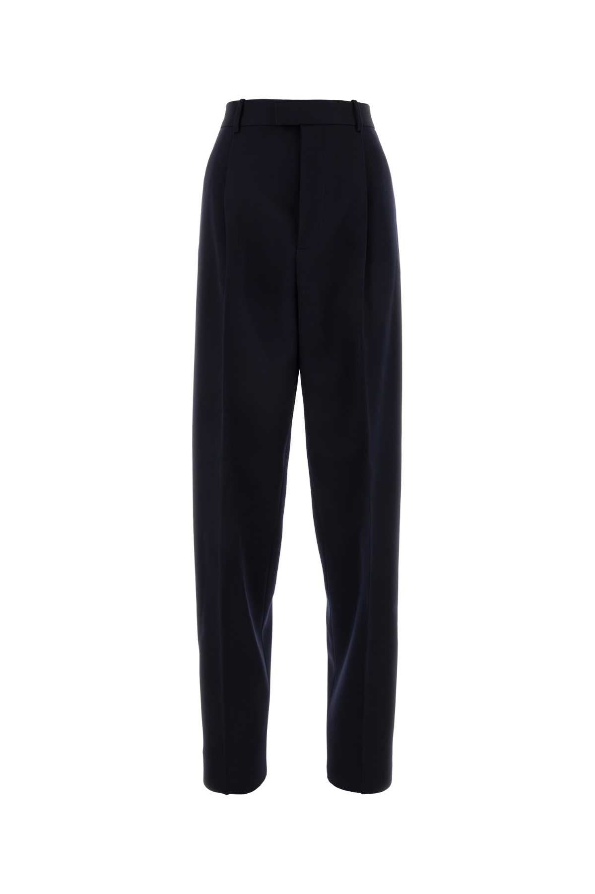 Bottega Veneta Women Dark Blue Twill Pant - 1