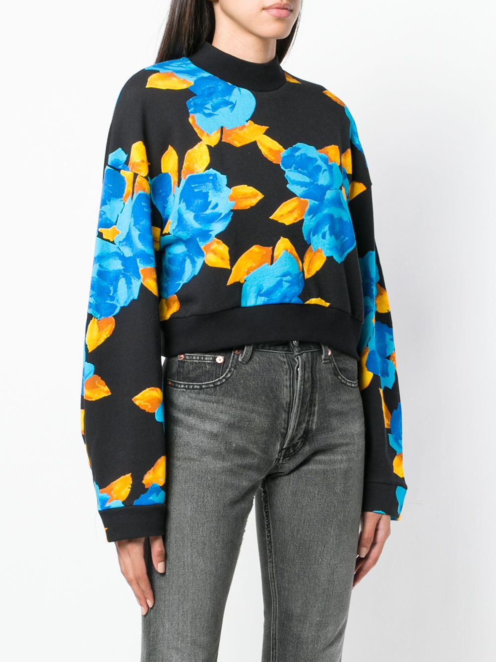 cropped jersey sweater - 3