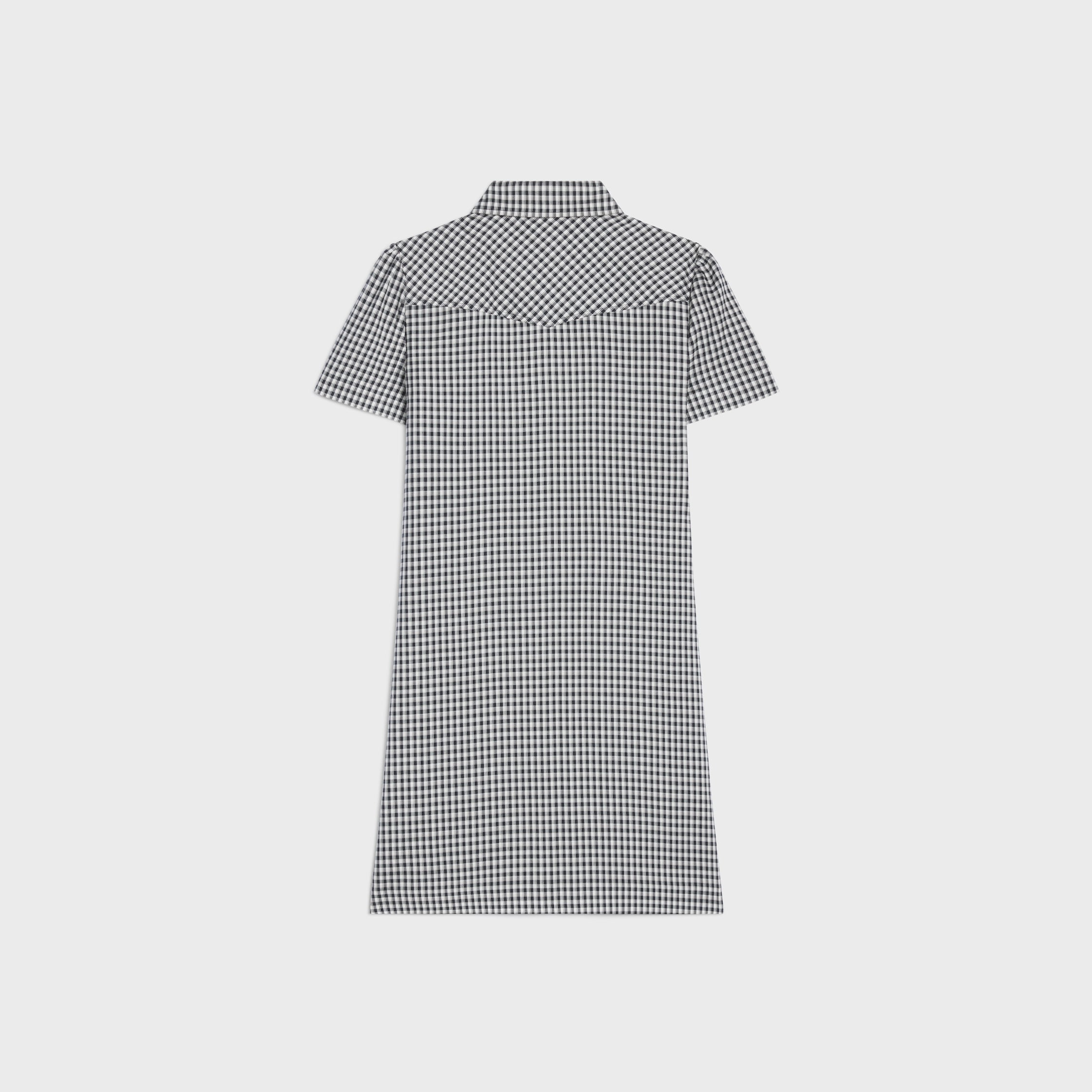 mini shirt dress IN vichy silk - 2