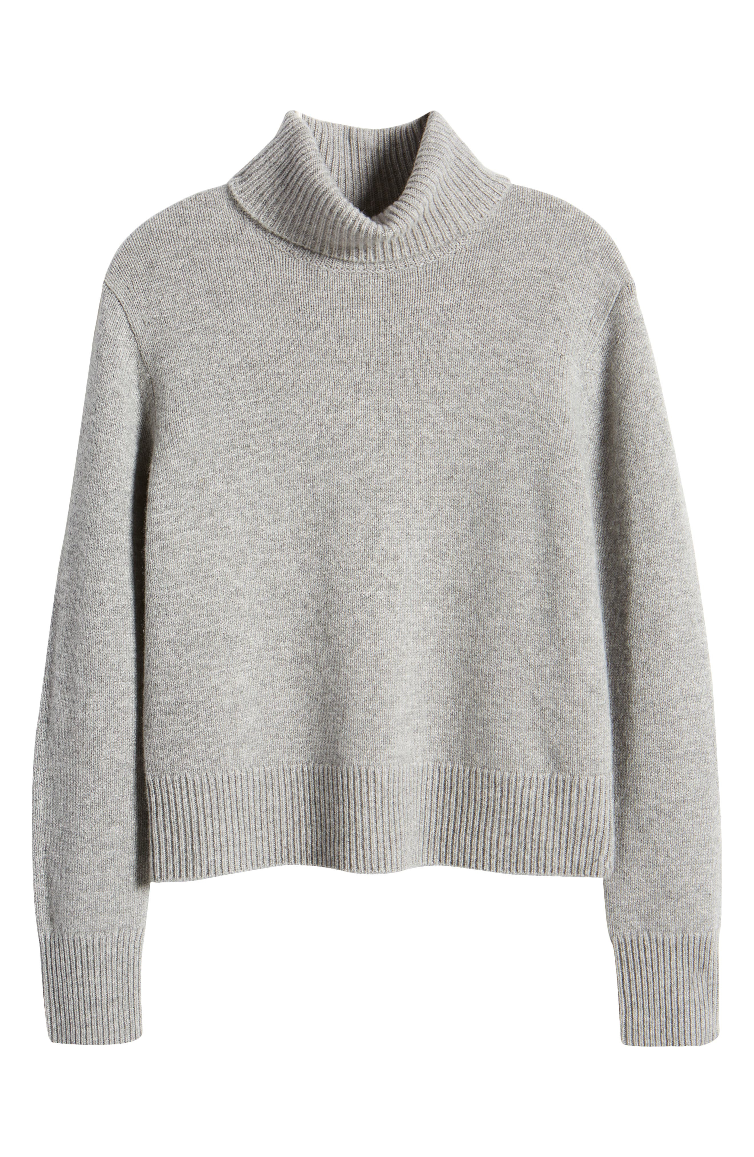 FRAME Turtleneck Cashmere Sweater in Heather Grey at Nordstrom - 5
