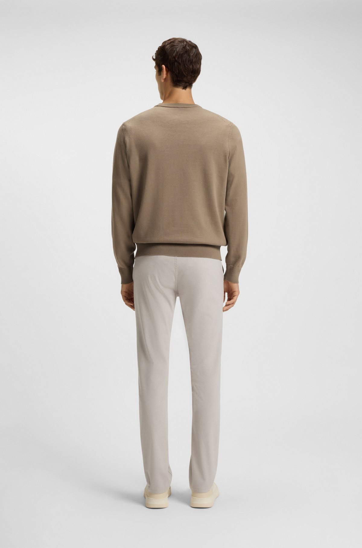 COTTON-CASHMERE SWEATER WITH LOGO LABEL - 5