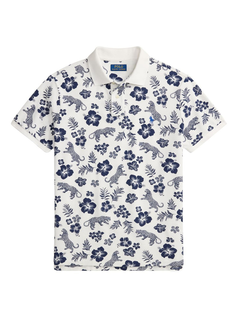tropical-print polo shirt 1