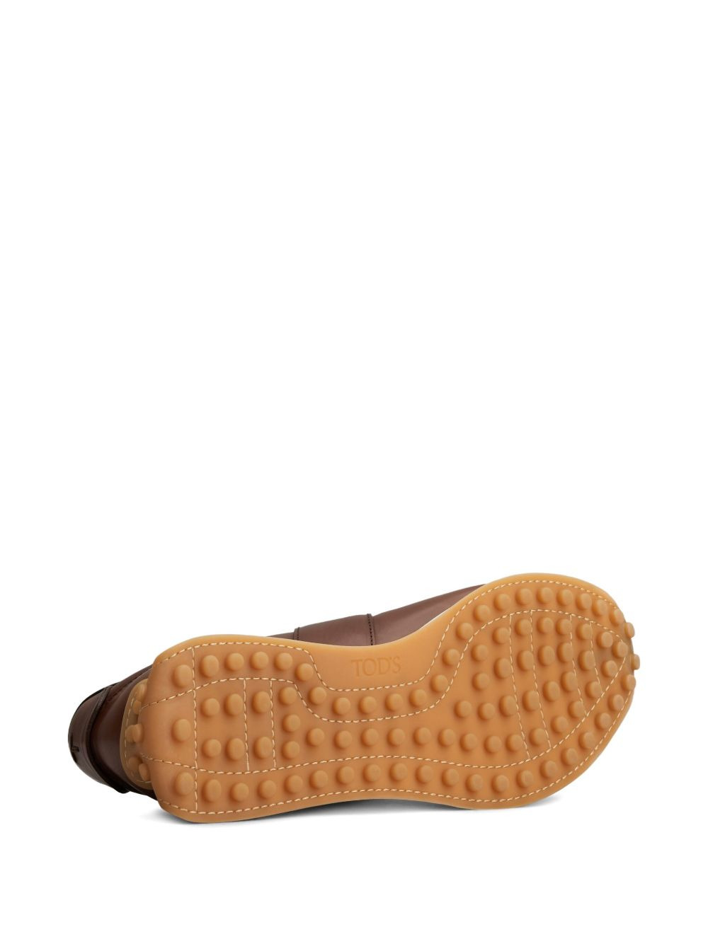 leather lace-up sneakers - 4