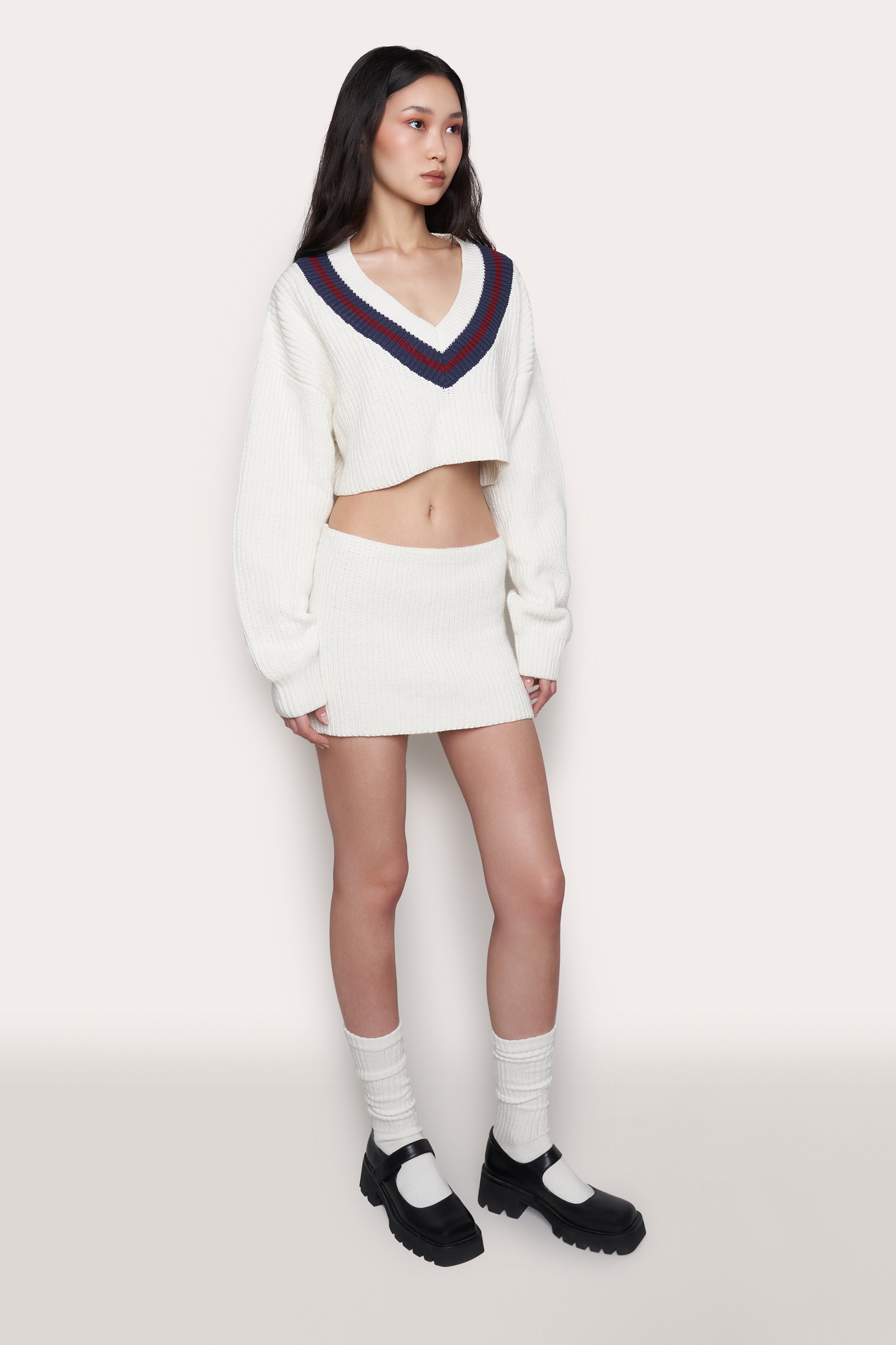 GUIZIO X CHAMPION RIB KNIT MINI SKIRT - 5