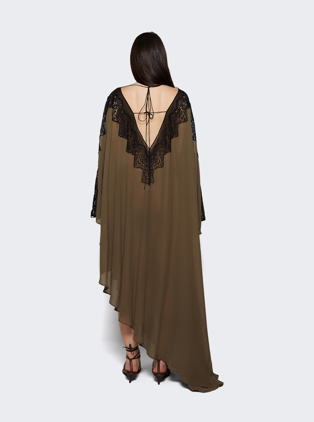 Verve Lace Tunic Dress Eucalypt And Black - 4