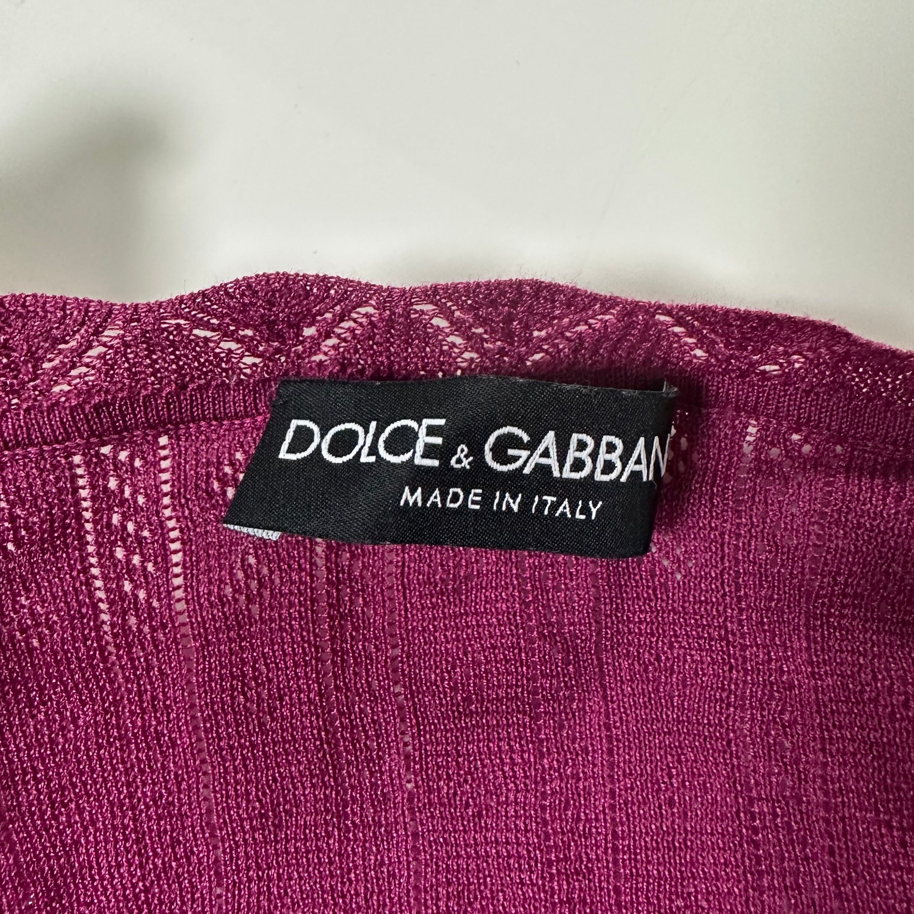 DOLCE&GABBANA Three-Quarter Sleeve Knit Cardigan - 4