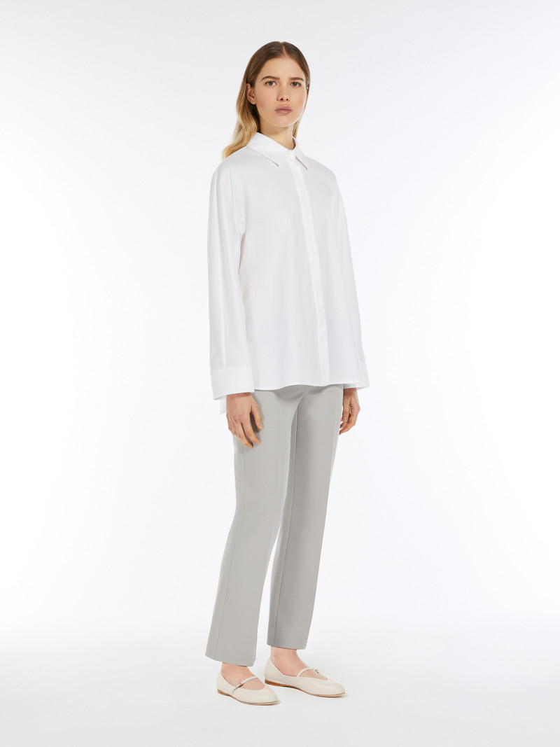 'S Max Mara FATINA Slim-fit stretch cotton and viscose trousers outlook