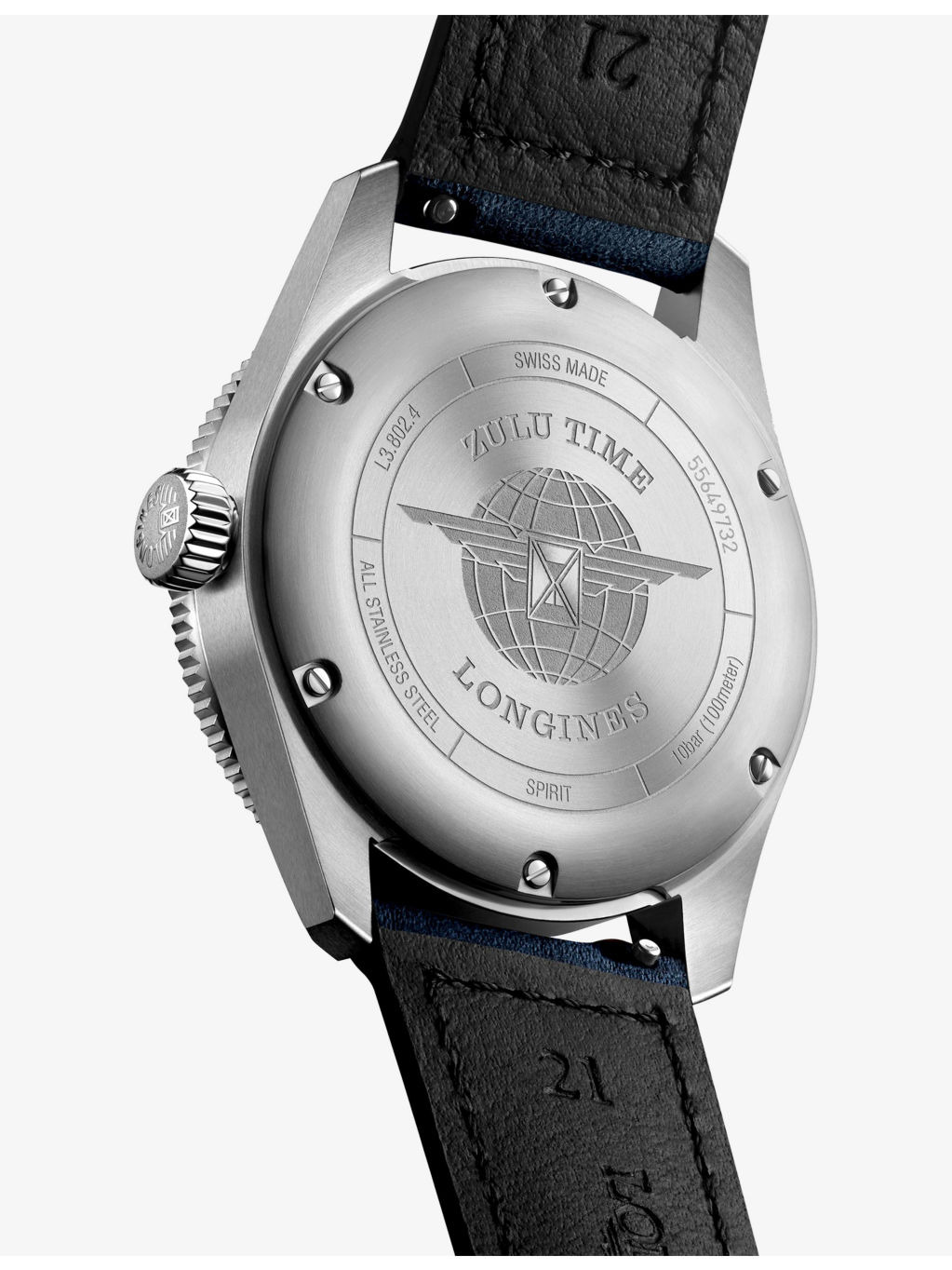 L3.802.4.93.2 Spirit Zulu Time Stainless-Steel and Ceramic Bezel 39mm Automatic Watch - 5
