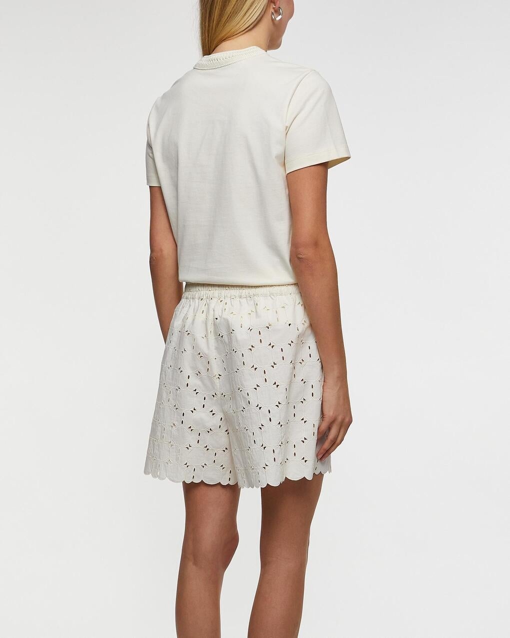 Shorts Broderie Anglaise Natural - 4
