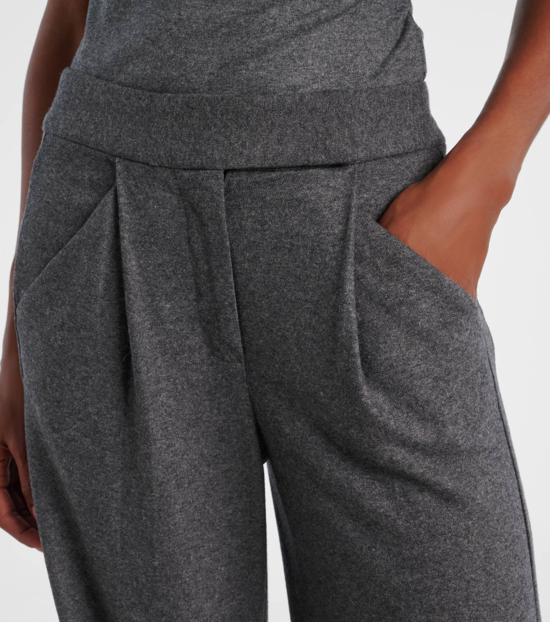 Mid-rise wide-leg pants - 4