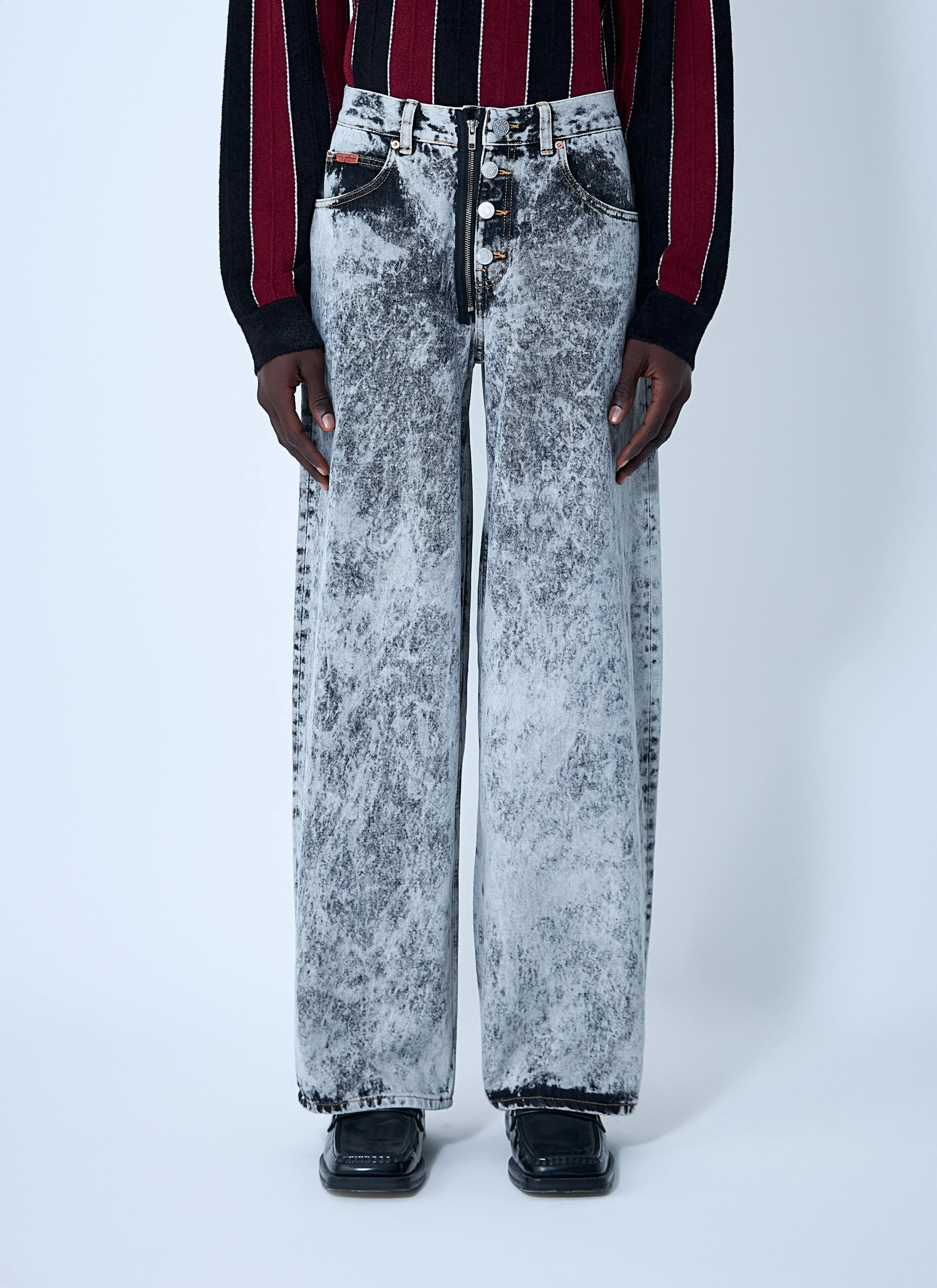 Martine Rose Men Coated Denim Jeans - 1