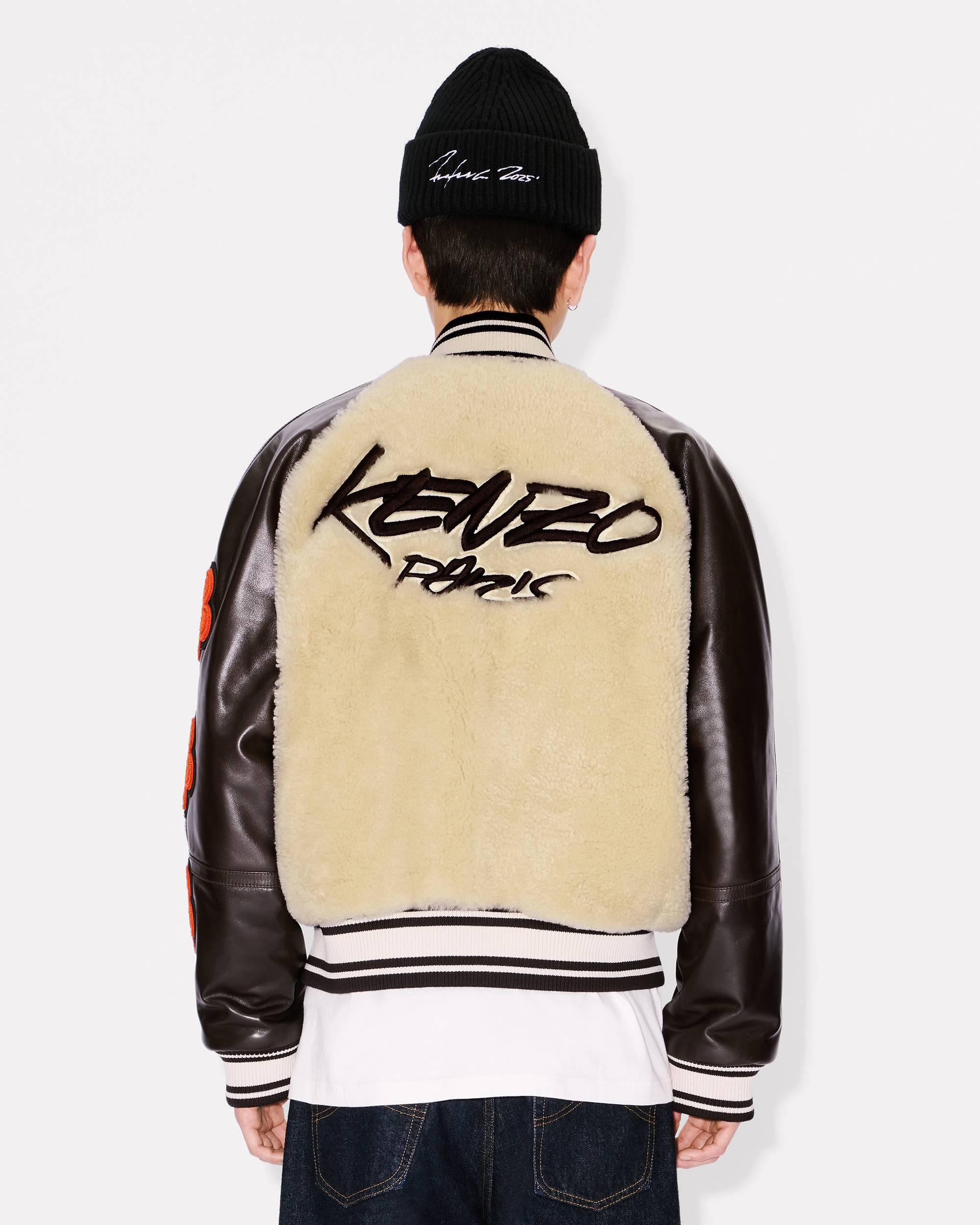 'Kenzo x Futura 2000' genderless shearling varsity - 12