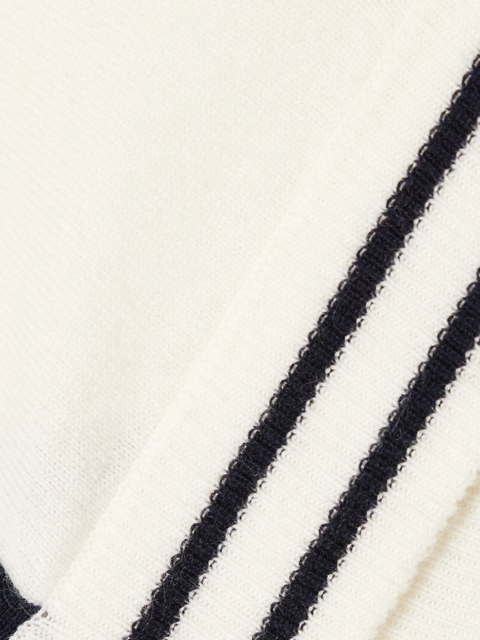 Striped cashmere bralette Cream - 5