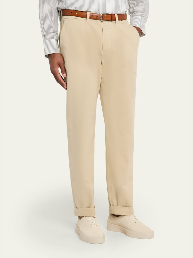 OFFICINE GÉNÉRALE Men's Cotton Twill Straight Fit Five-Pocket Pants outlook