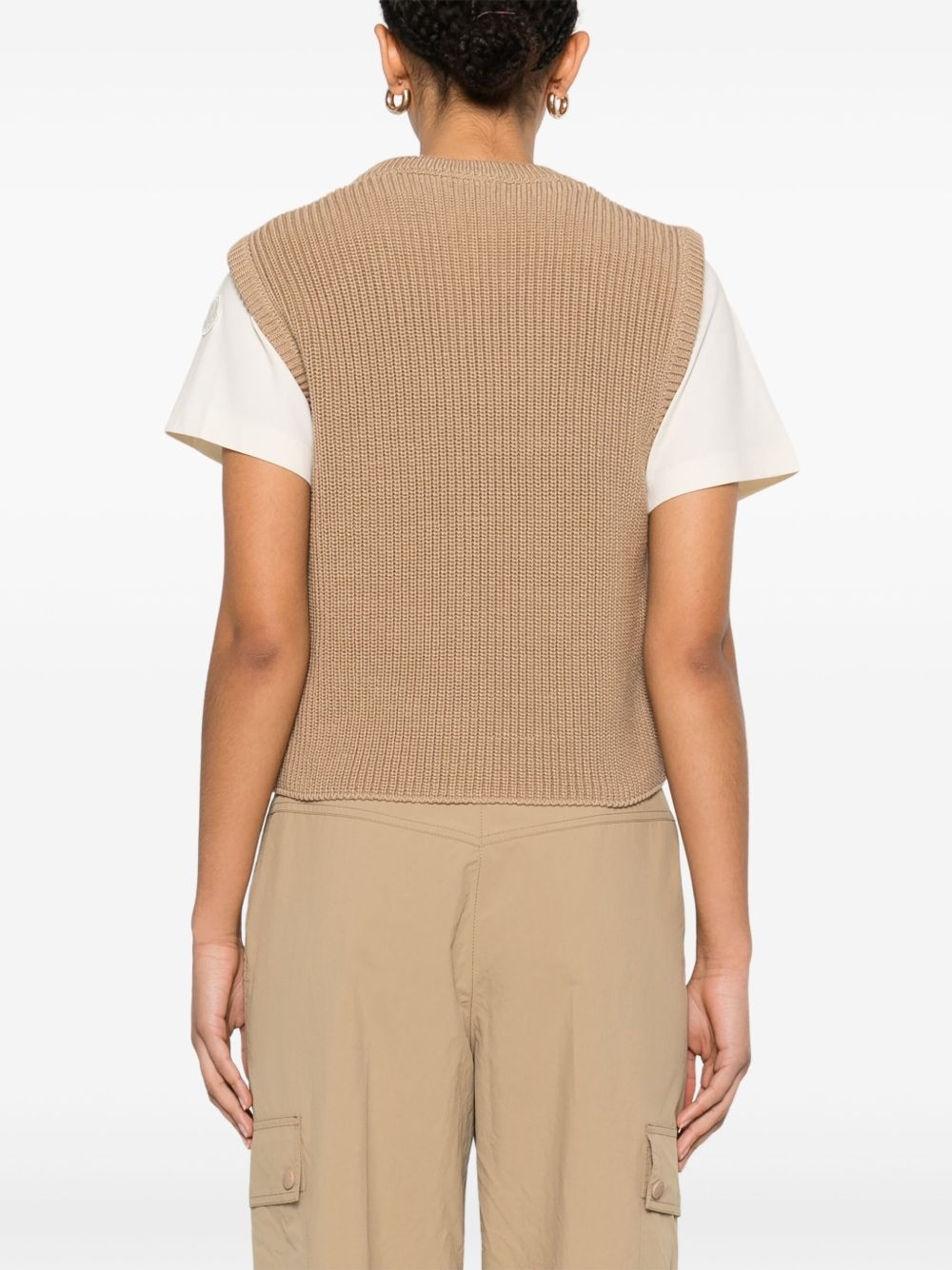 tricot-panel gilet - 4