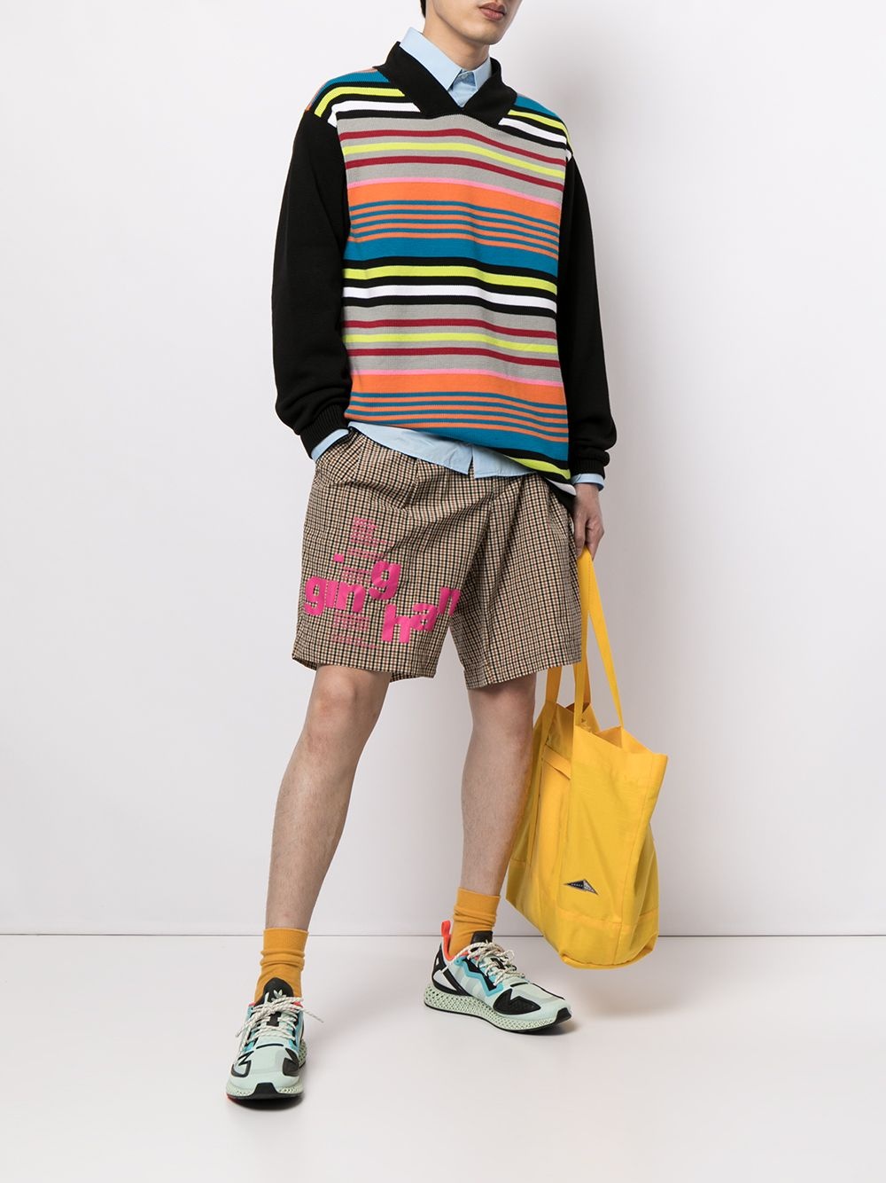 plaid-check pattern shorts - 2
