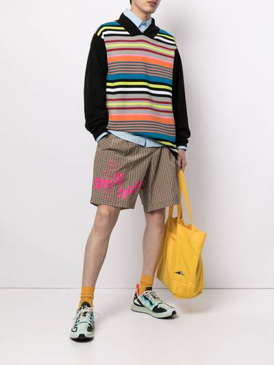Kolor plaid-check pattern shorts outlook