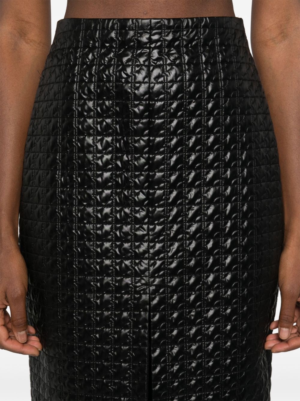 zip-up quilted midi skirt - 5
