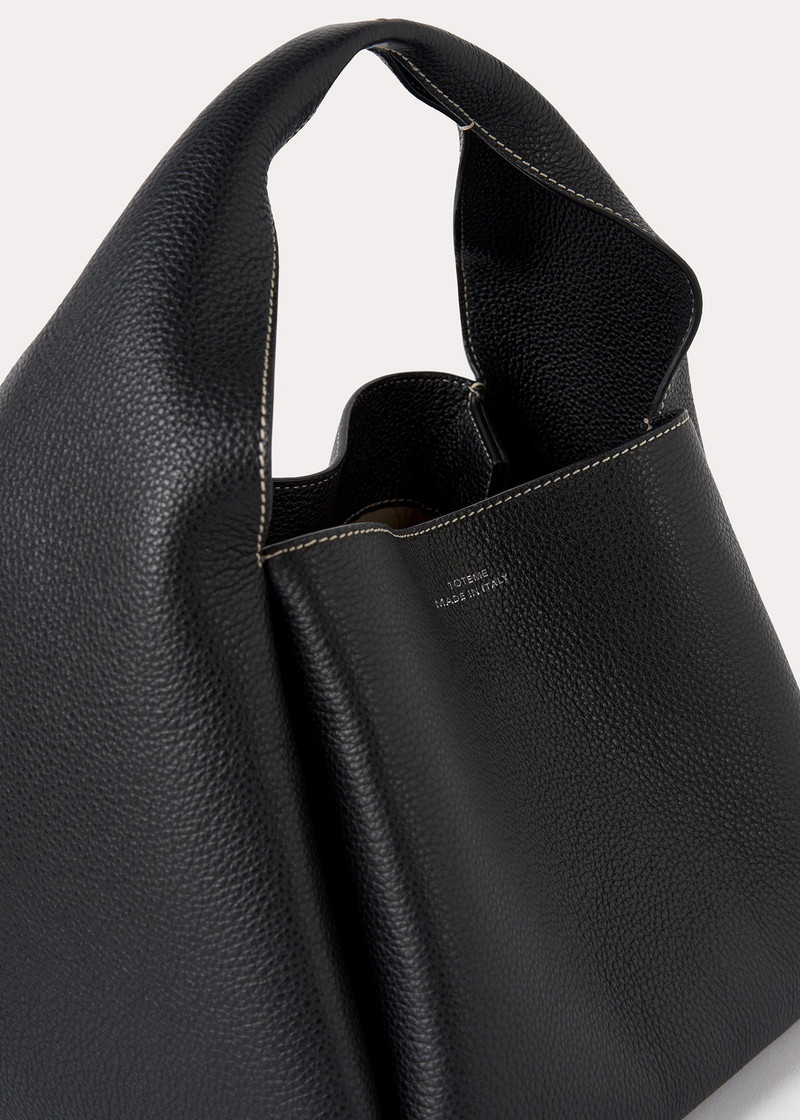 Bucket bag black grain 5