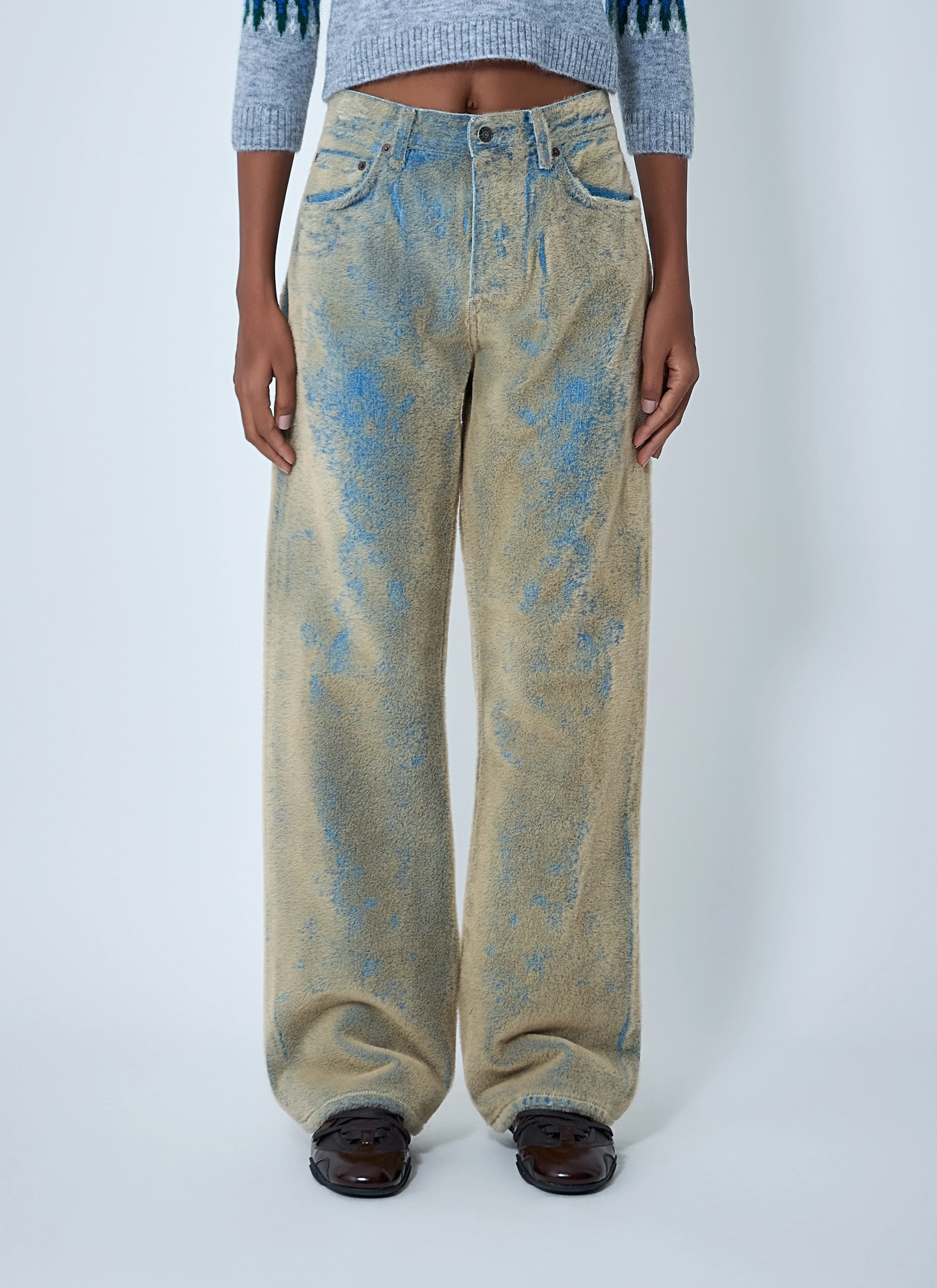 Acne Studios Women Flocked Denim Jeans - 1
