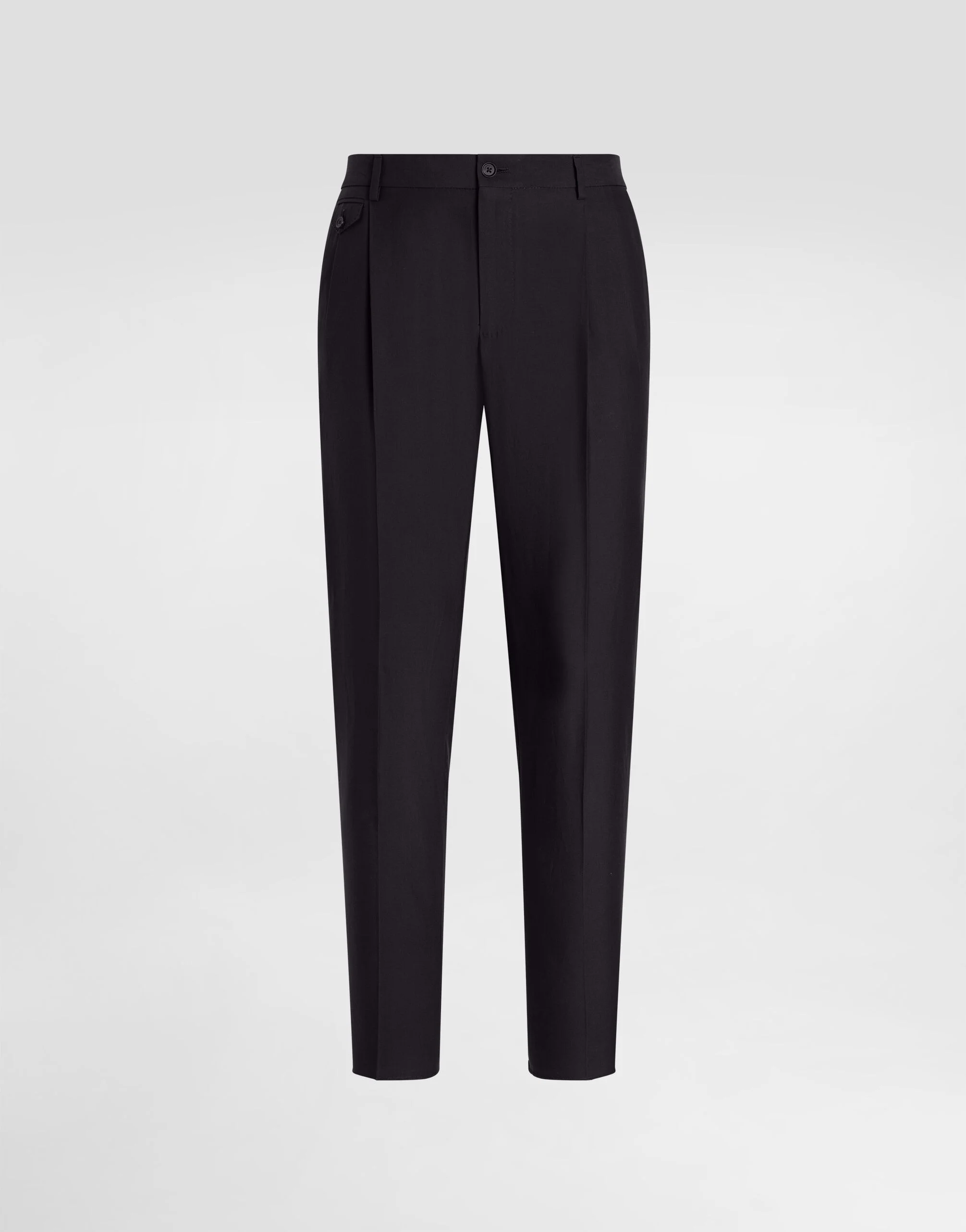 Silk and gabardine trousers - 1