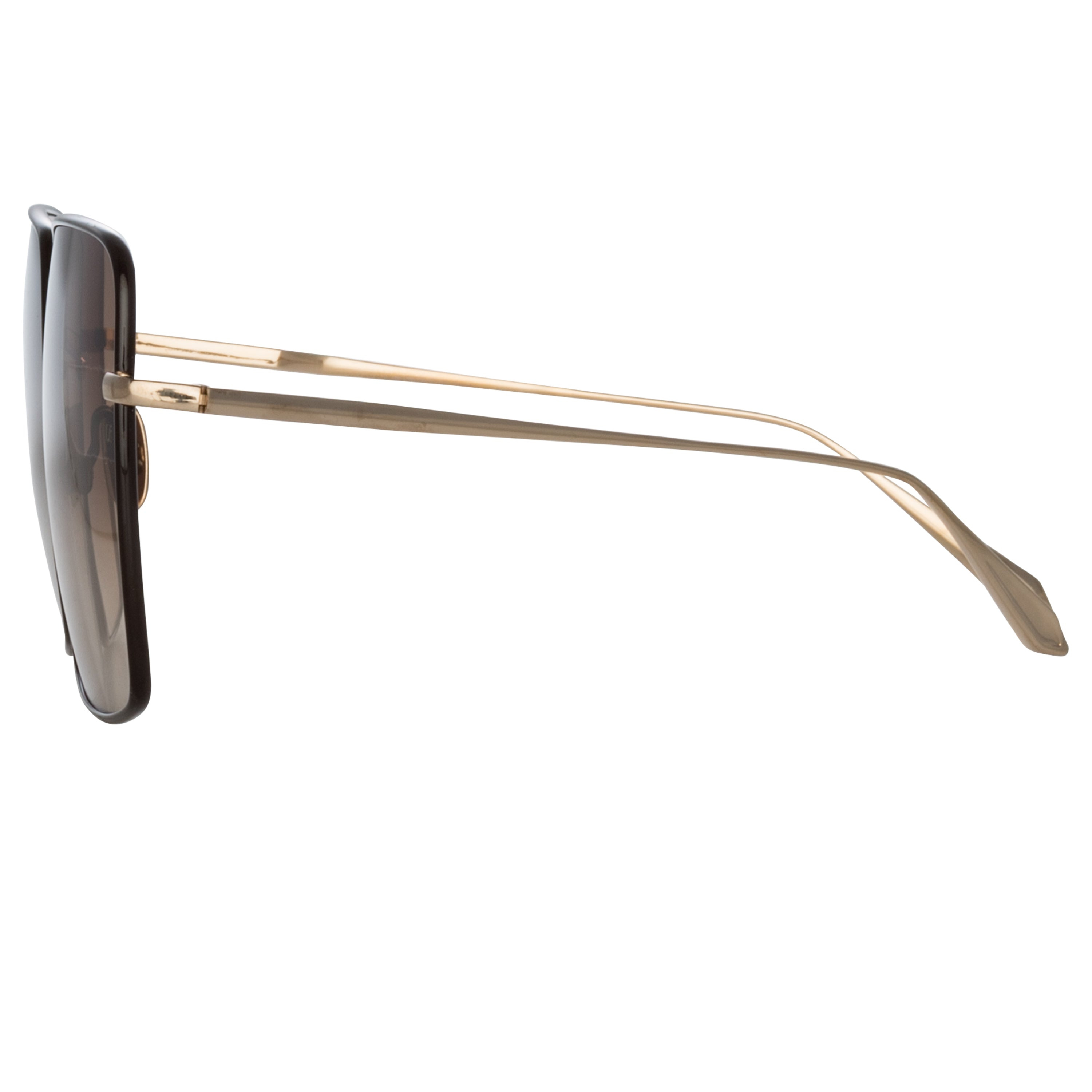 HINA SQUARE SUNGLASSES IN BROWN - 4
