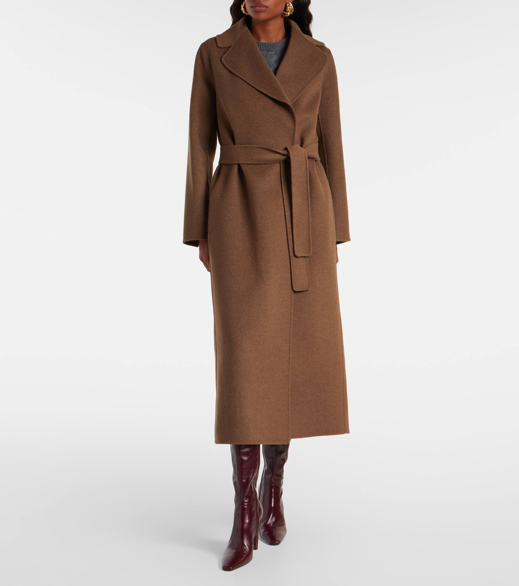 Poldo virgin wool wrap coat - 7