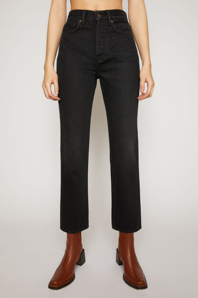 Acne Studios Cropped straight fit jeans washed black outlook