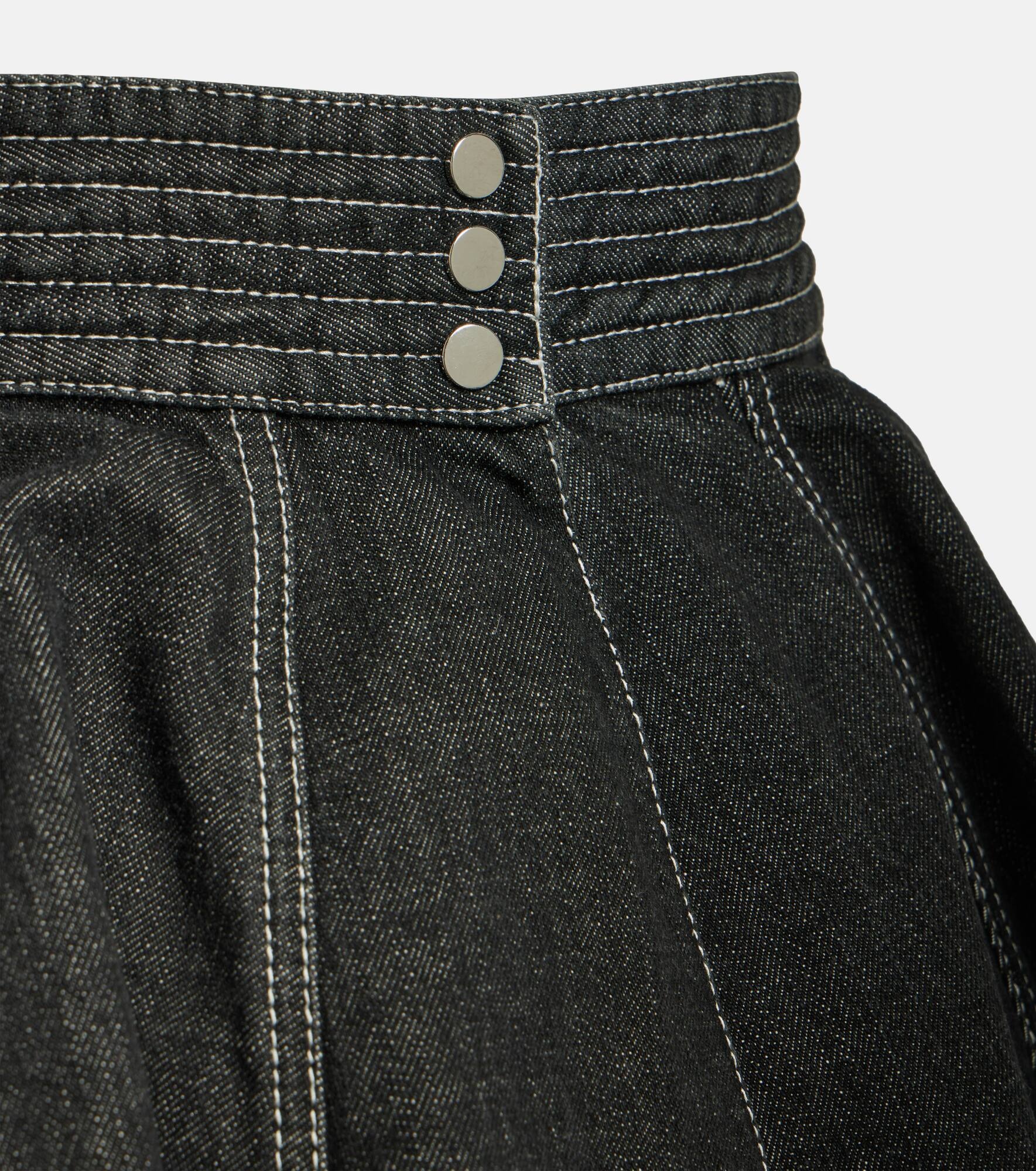 Peplum denim skirt belt - 3