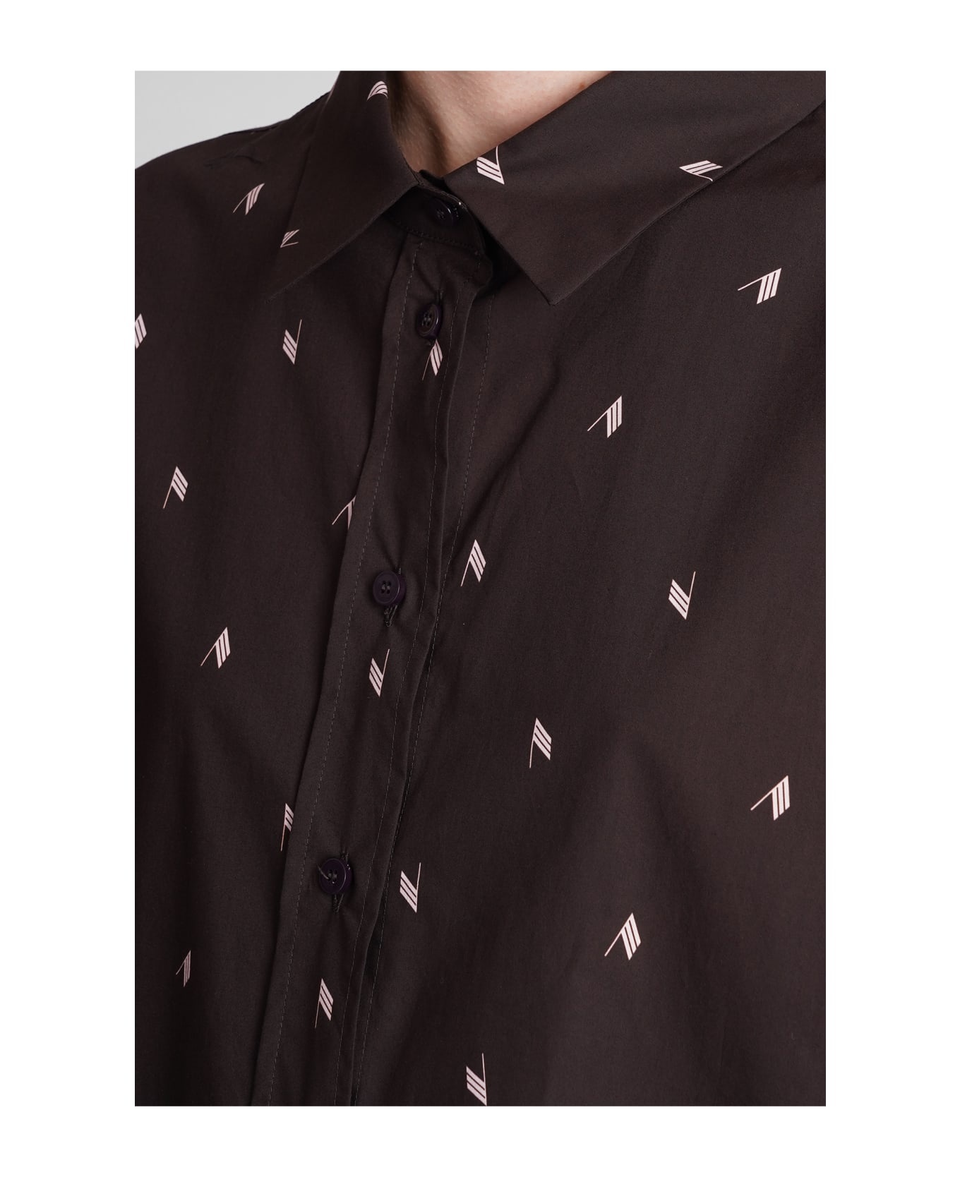 Diana Shirt In Brown Cotton - 5