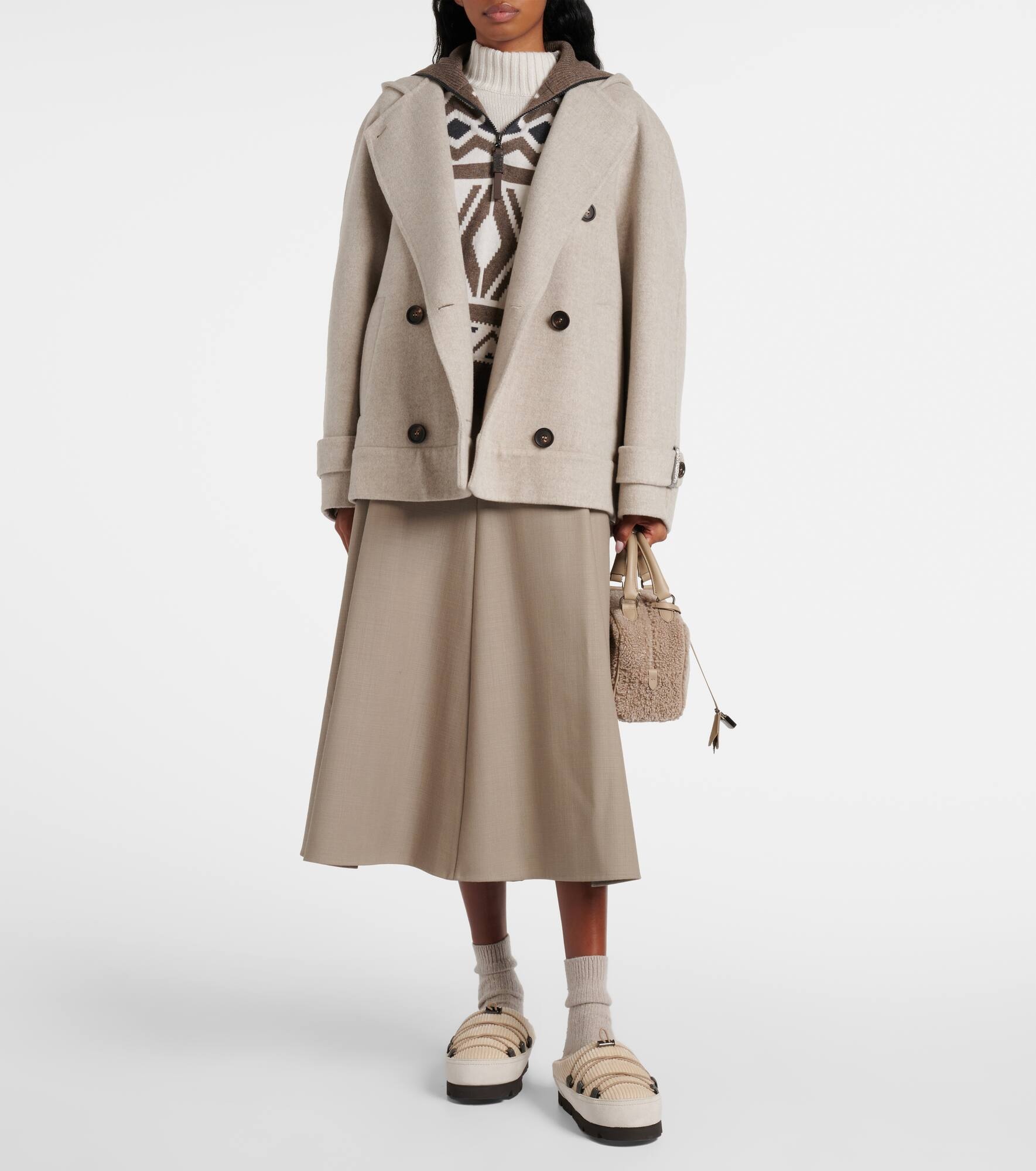 Chunky shearling-lined slippers - 3