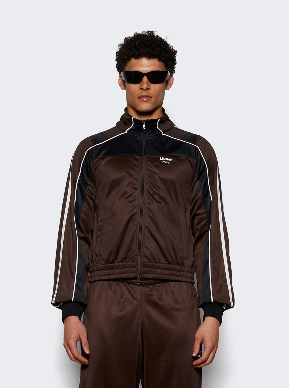 Shrunken Track Jacket Brown - 2